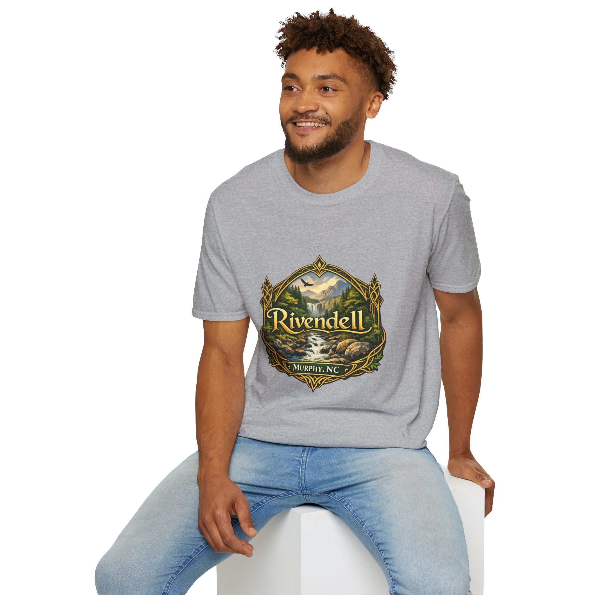 Rivendell Scenic Tee — Vintage Elven Valley Graphic T-Shirt