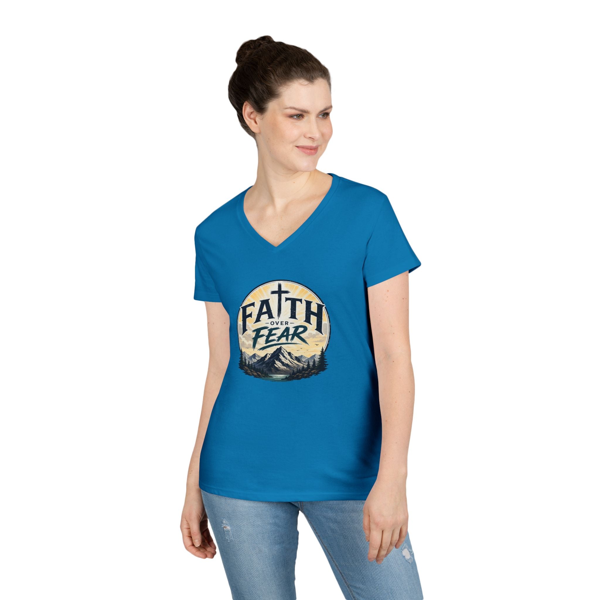 Faith Over Fear V-Neck Tee