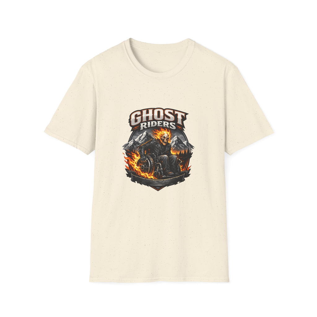 Ghost Riders T-Shirt — Fiery Motorcycle Skull Graphic Tee