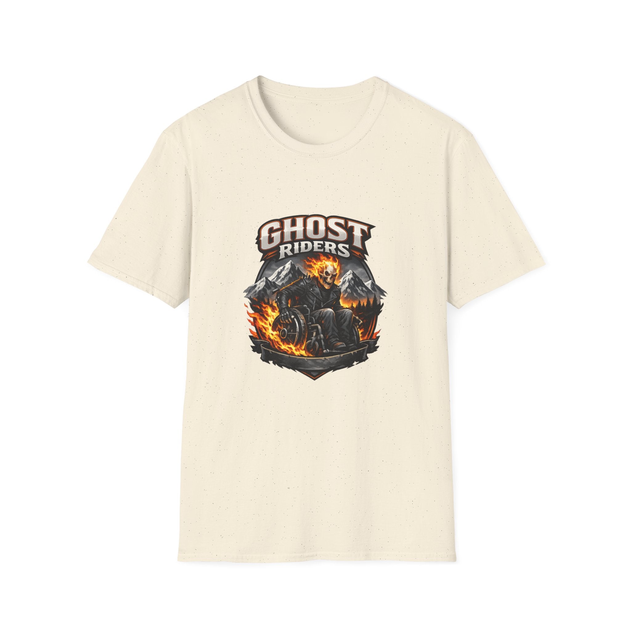 Ghost Riders T-Shirt — Fiery Motorcycle Skull Graphic Tee