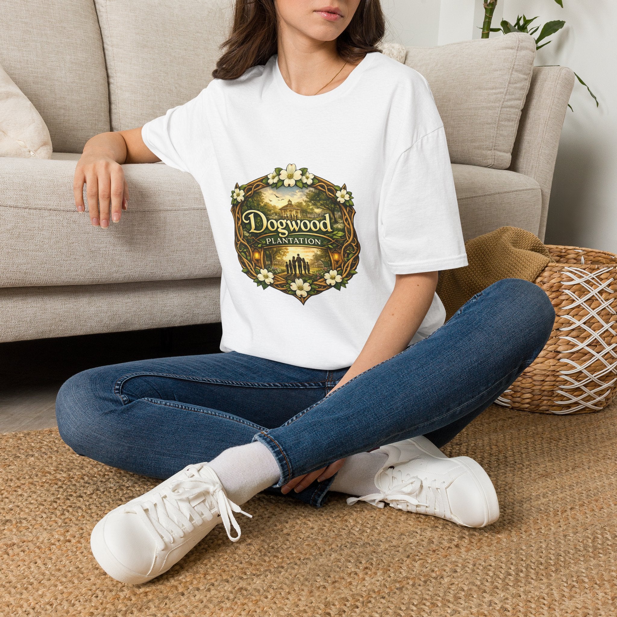 Dogwood Plantation T‑Shirt — Vintage Floral Southern Estate Tee