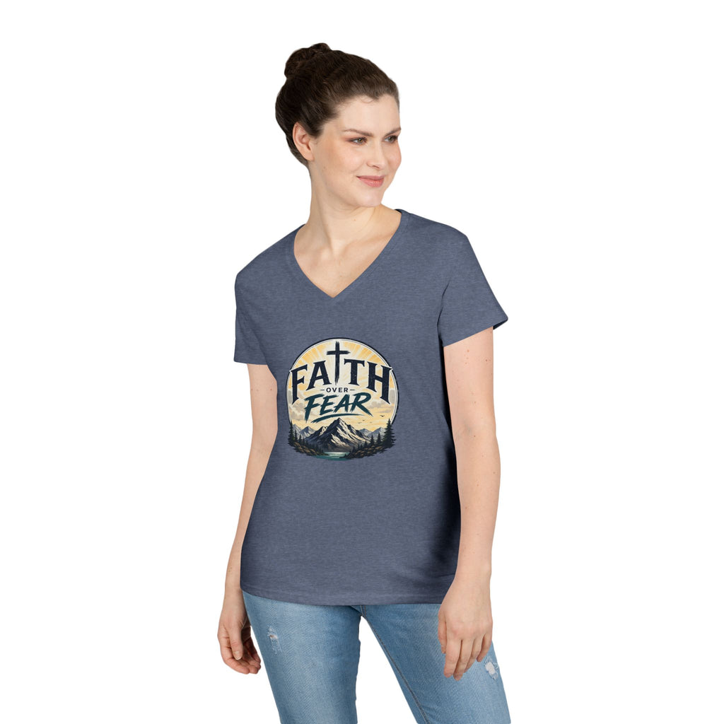 Faith Over Fear V-Neck Tee