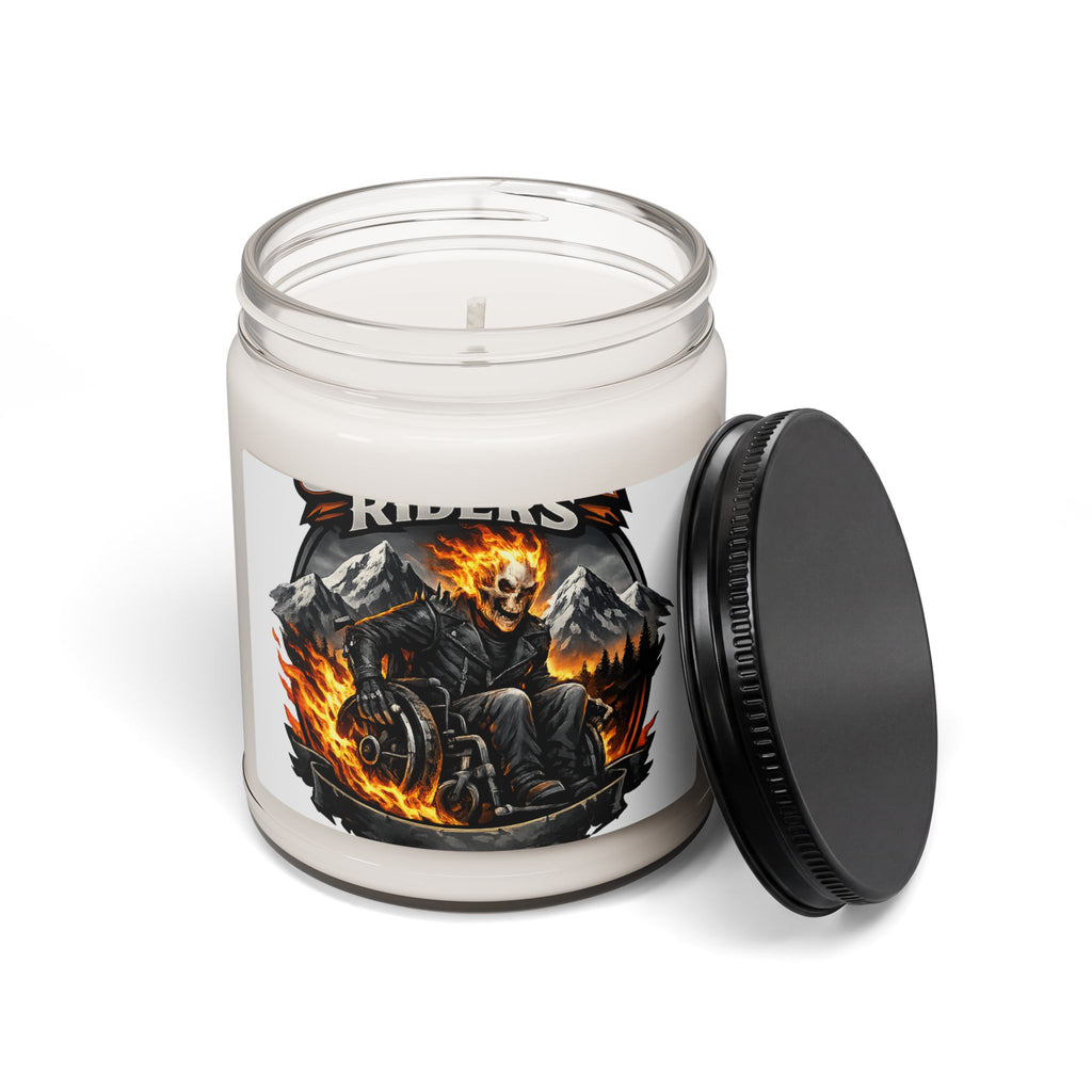 Flaming Wheel Scented Soy Candle — 9oz Ghost Rider Motorcycle Design