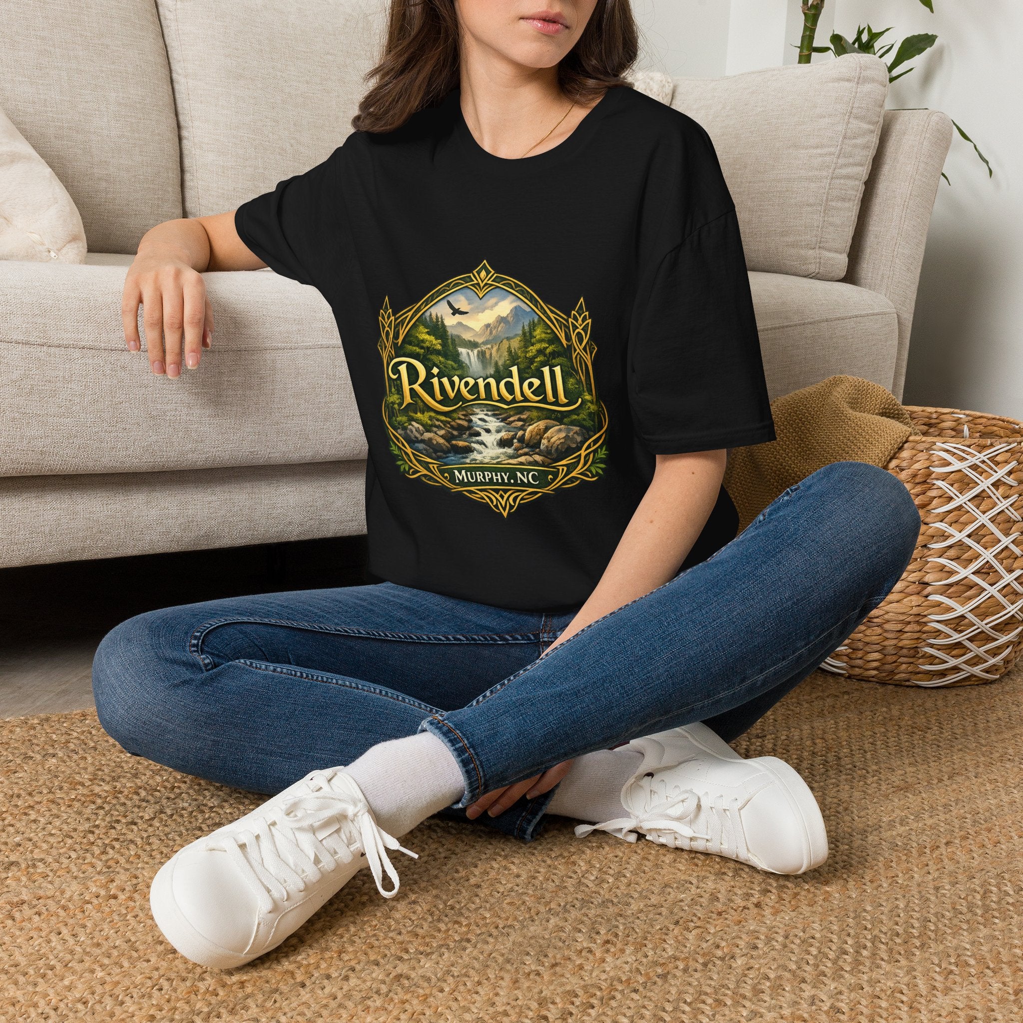 Rivendell Scenic Tee — Vintage Elven Valley Graphic T-Shirt