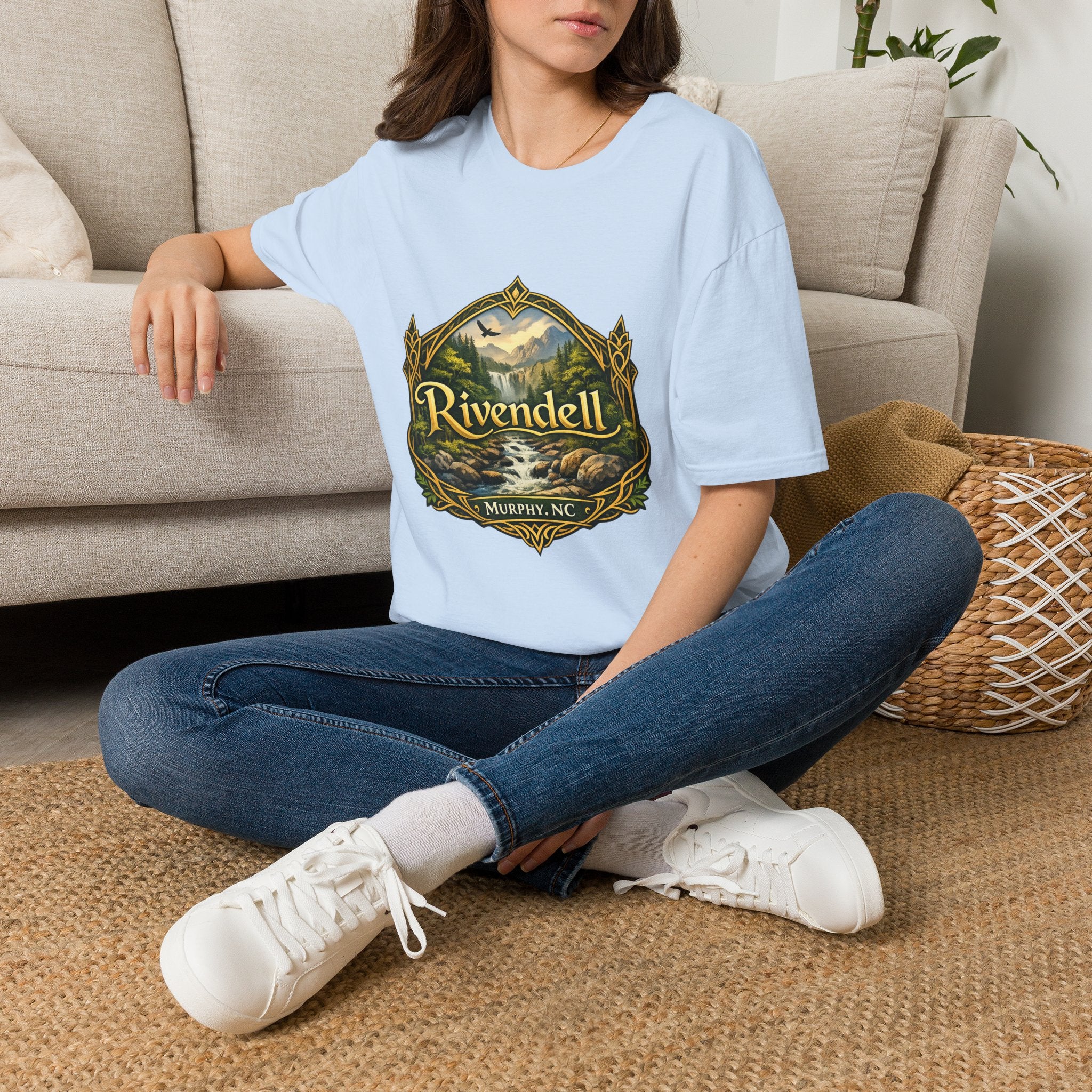 Rivendell Scenic Tee — Vintage Elven Valley Graphic T-Shirt
