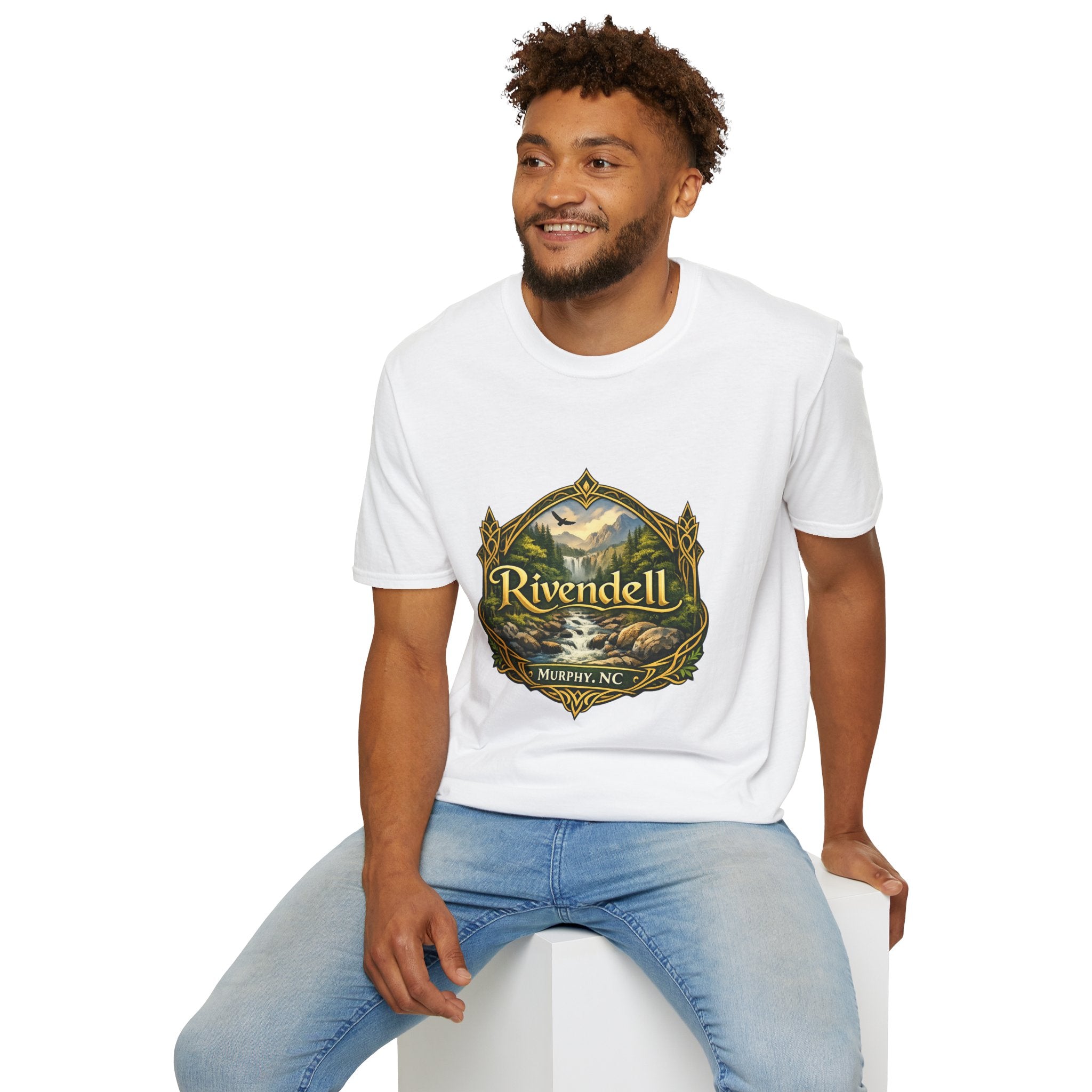 Rivendell Scenic Tee — Vintage Elven Valley Graphic T-Shirt