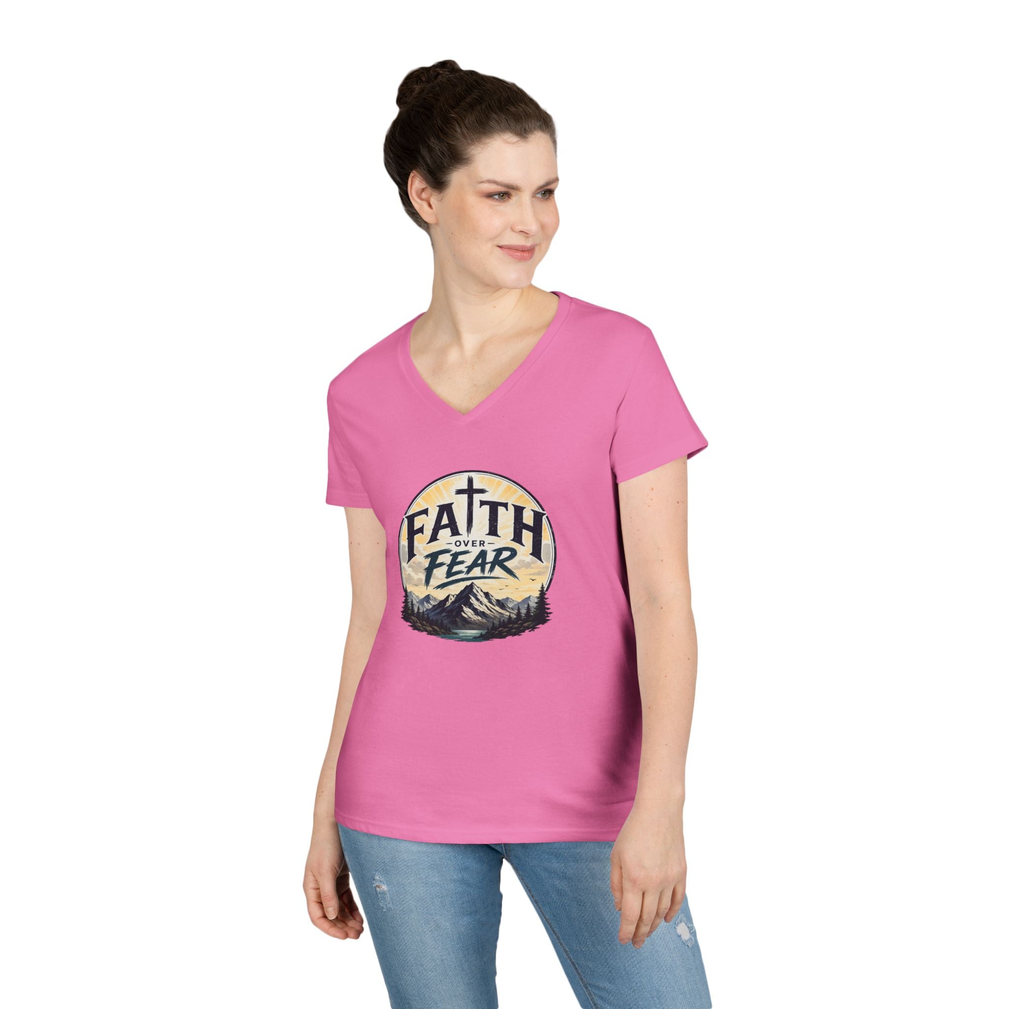 Faith Over Fear V-Neck Tee