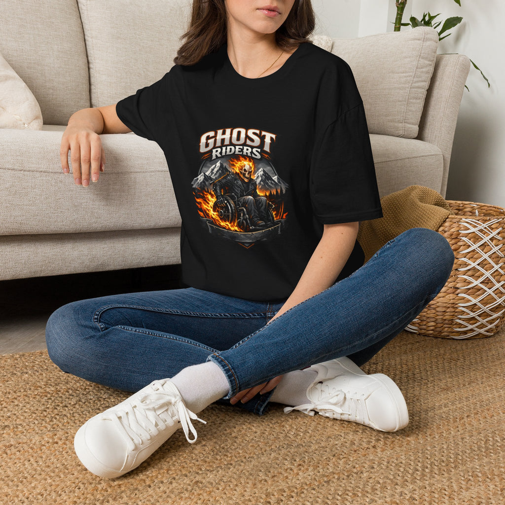 Ghost Riders T-Shirt — Fiery Motorcycle Skull Graphic Tee