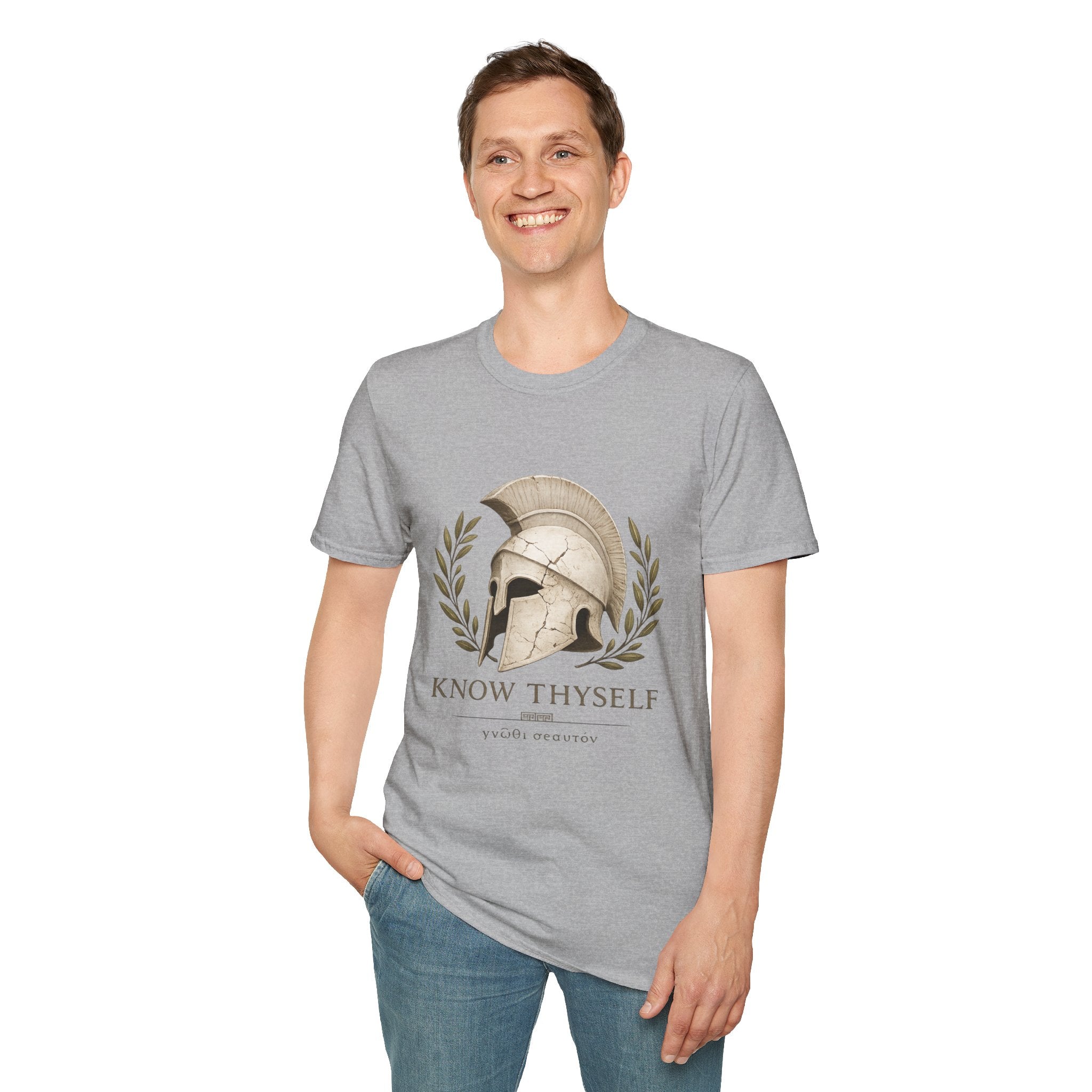 "Know Thyself" Classic Greek Warrior Tee