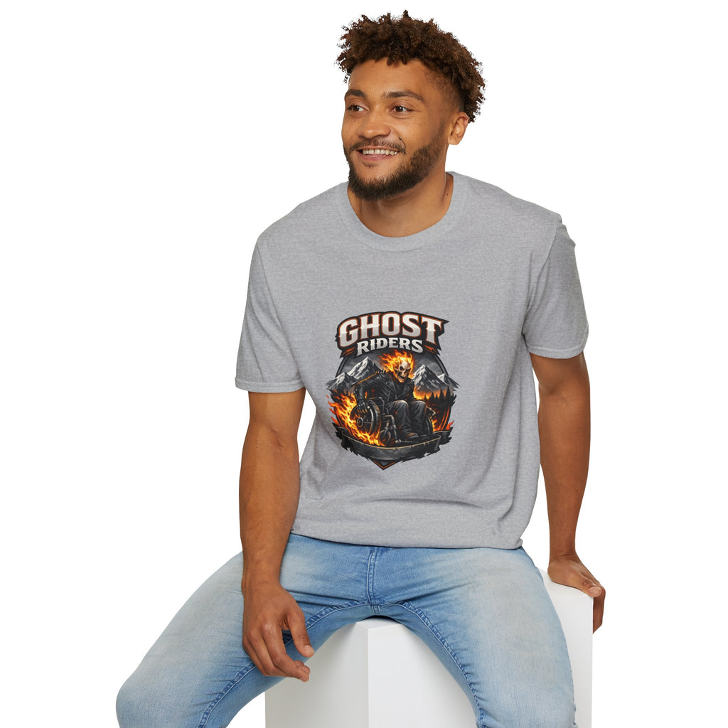Ghost Riders T-Shirt — Fiery Motorcycle Skull Graphic Tee