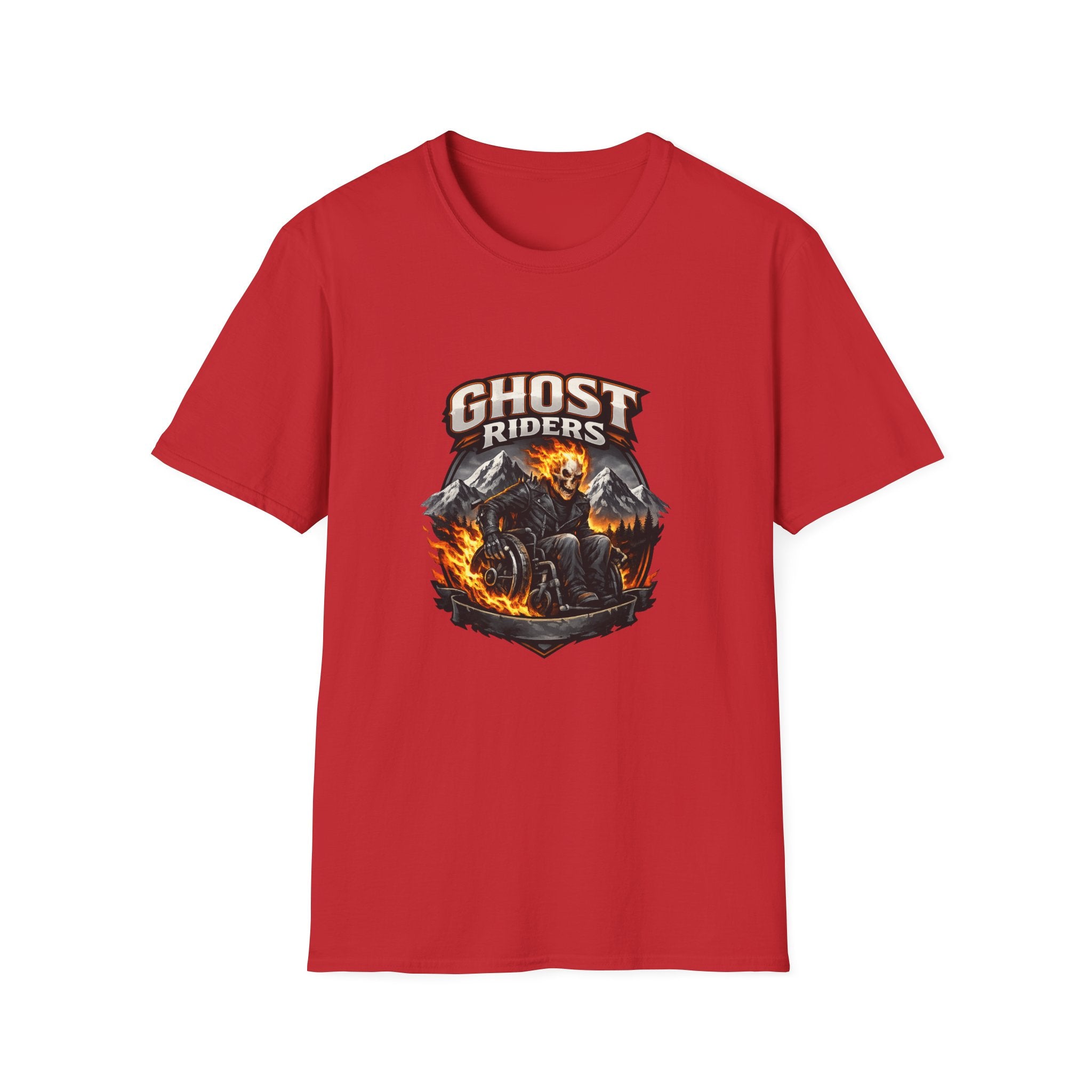 Ghost Riders T-Shirt — Fiery Motorcycle Skull Graphic Tee