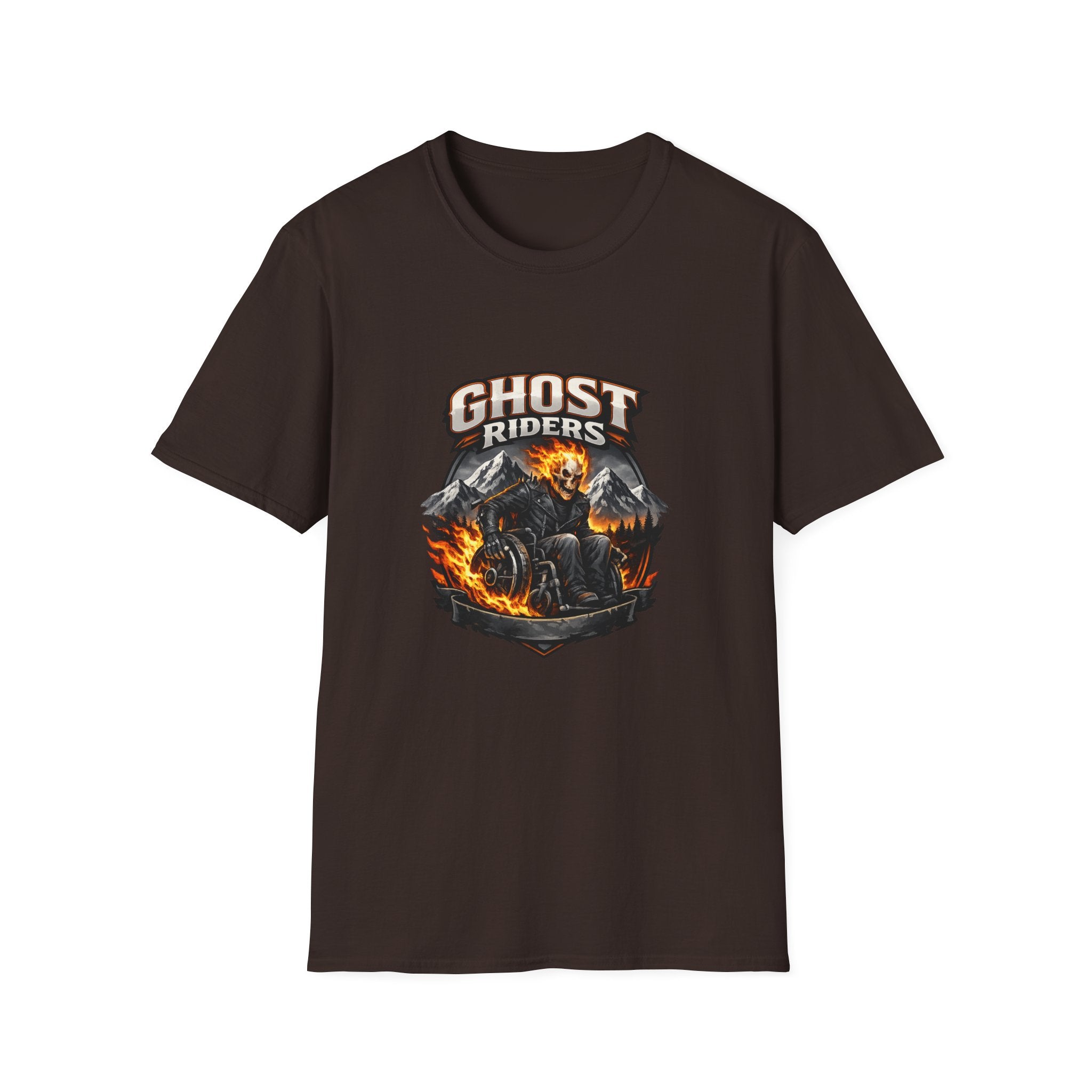 Ghost Riders T-Shirt — Fiery Motorcycle Skull Graphic Tee