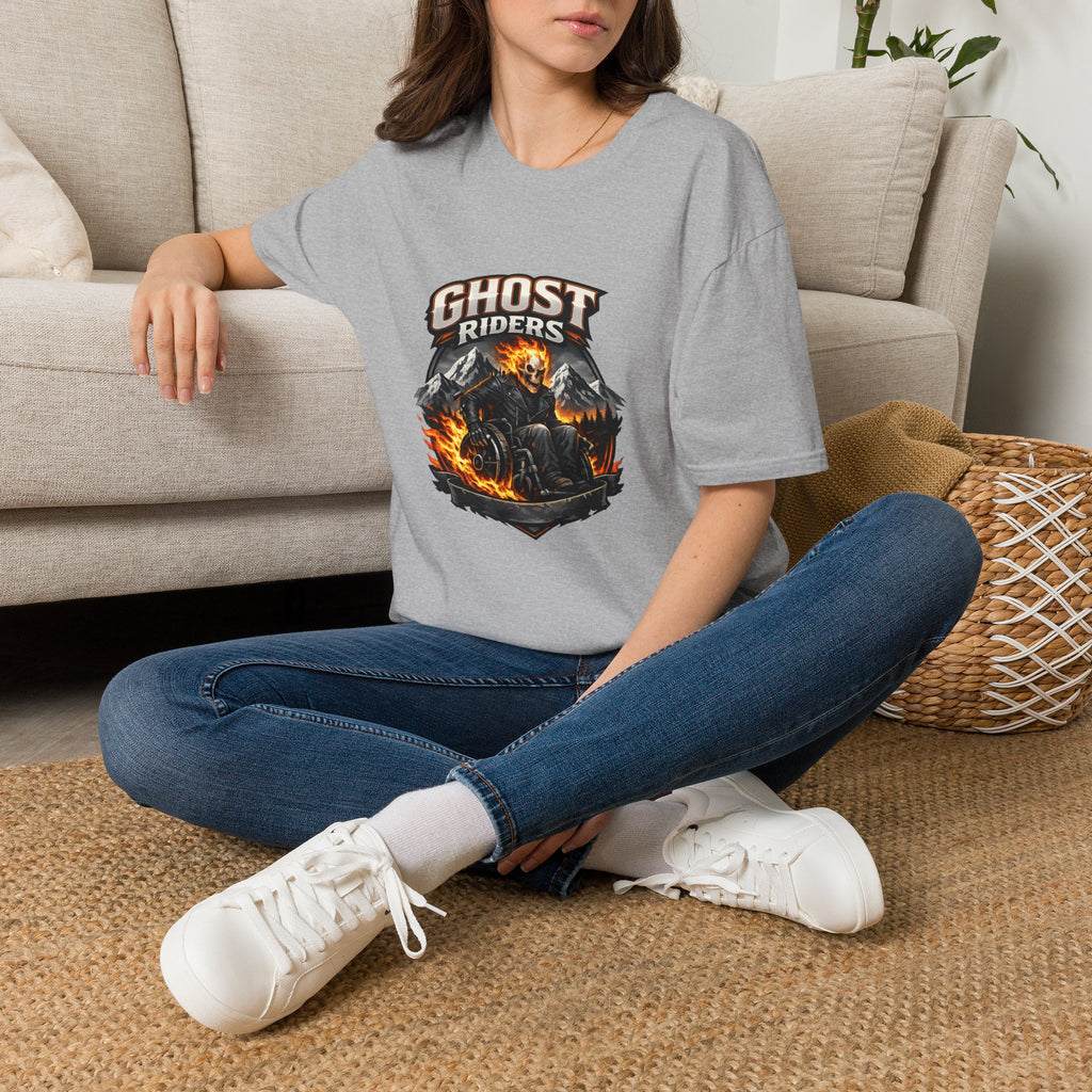 Ghost Riders T-Shirt — Fiery Motorcycle Skull Graphic Tee