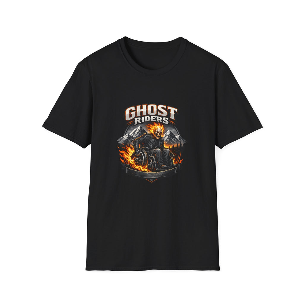 Ghost Riders T-Shirt — Fiery Motorcycle Skull Graphic Tee